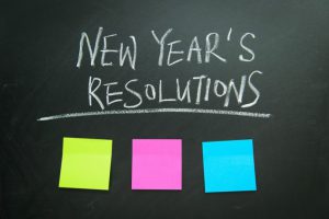 New Year's Resolution Blackboard