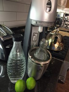 sparkling water maker with limes