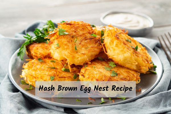 Hash_Brown_Egg_Nest_Recipe Hash brown eggs nests stacked on a plate