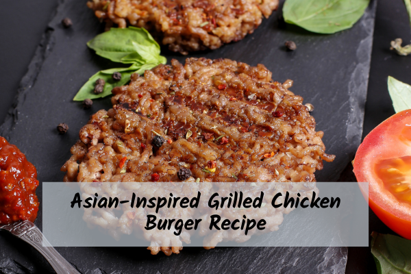 Asian-inspired grilled chicken burger recipe
