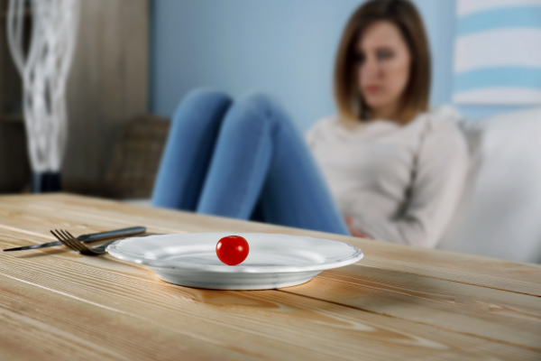 woman struggling with an eating disorder
