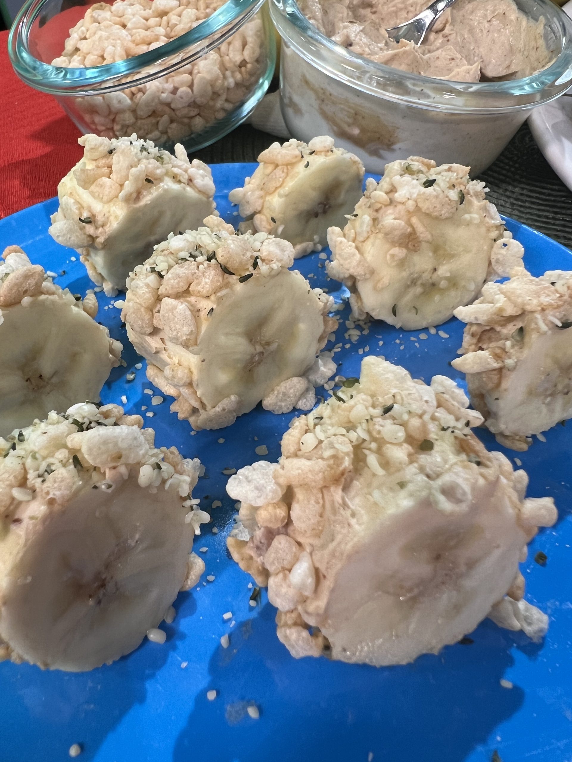 Freezer French Toast with Banana Sushi Protein Breakfast Idea