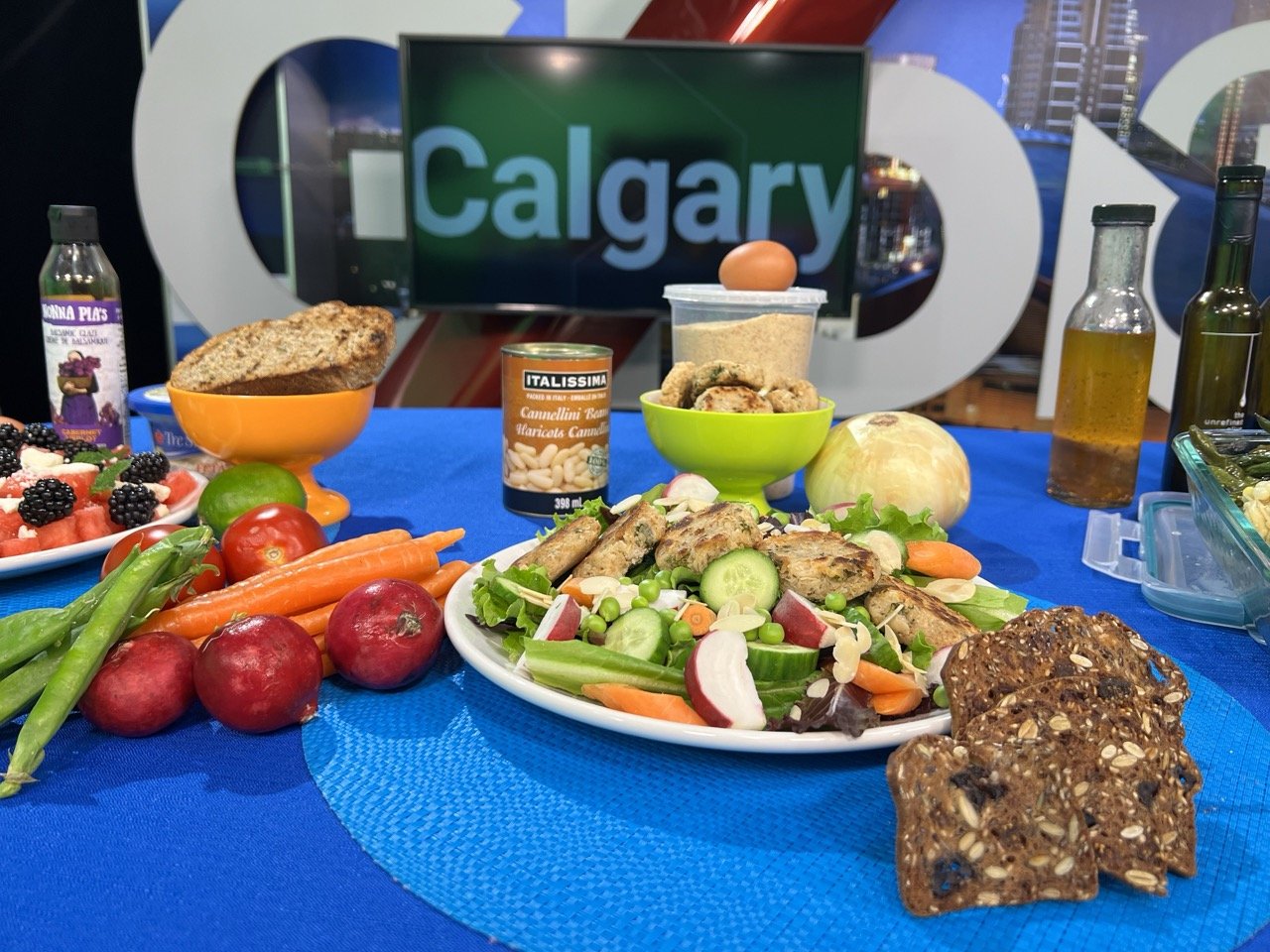 summer salad with bean croquettes recipe