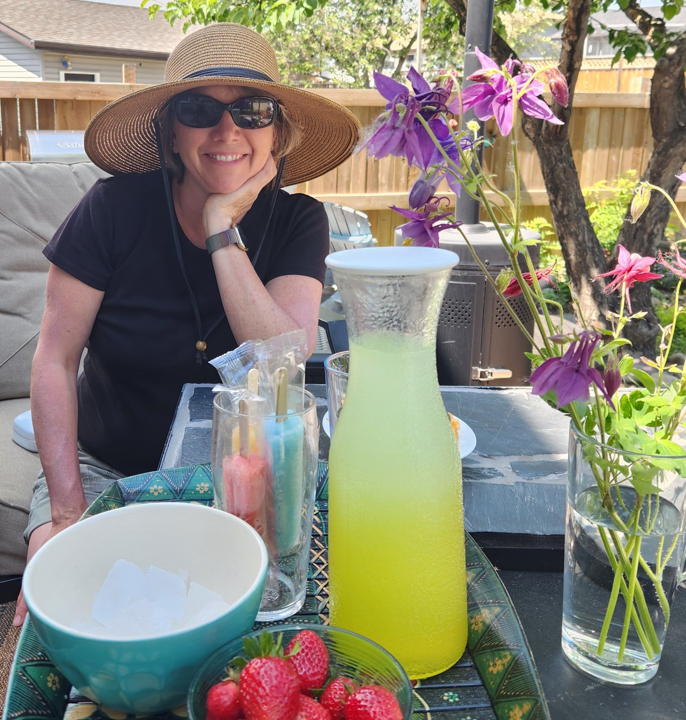 Maryke Backyard maryke in a backyard with lemonade and strawberries
