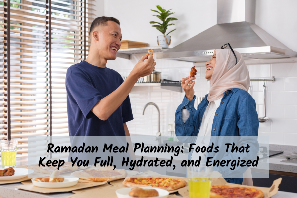 Woman wearing a hijab and friend eating together