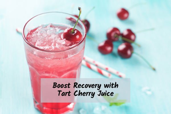 a glass cup with tart cherry juice