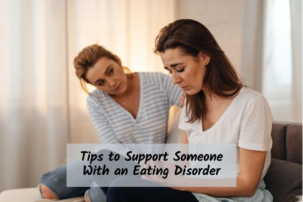 a women supporting her friend with an eating disorder