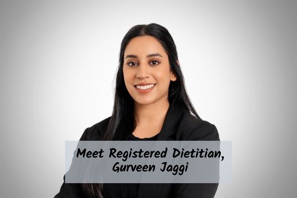 dietitian gurveen jaggi wearing a black blazer smiling